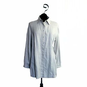 East UK Beige Linen Blouse ~ UK14/US12